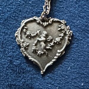 Elegant Silver Heart Pendant Necklace